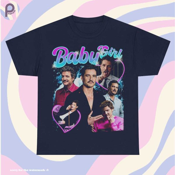 Baby Girls Pedro Pascal Vintage Y2K Shirt