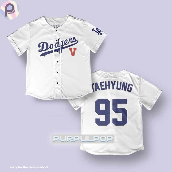 Taehyung 7 Dodgers Baseball Jersey Shirt