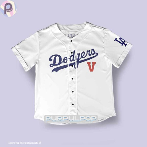 Taehyung 7 Dodgers Baseball Jersey Shirt