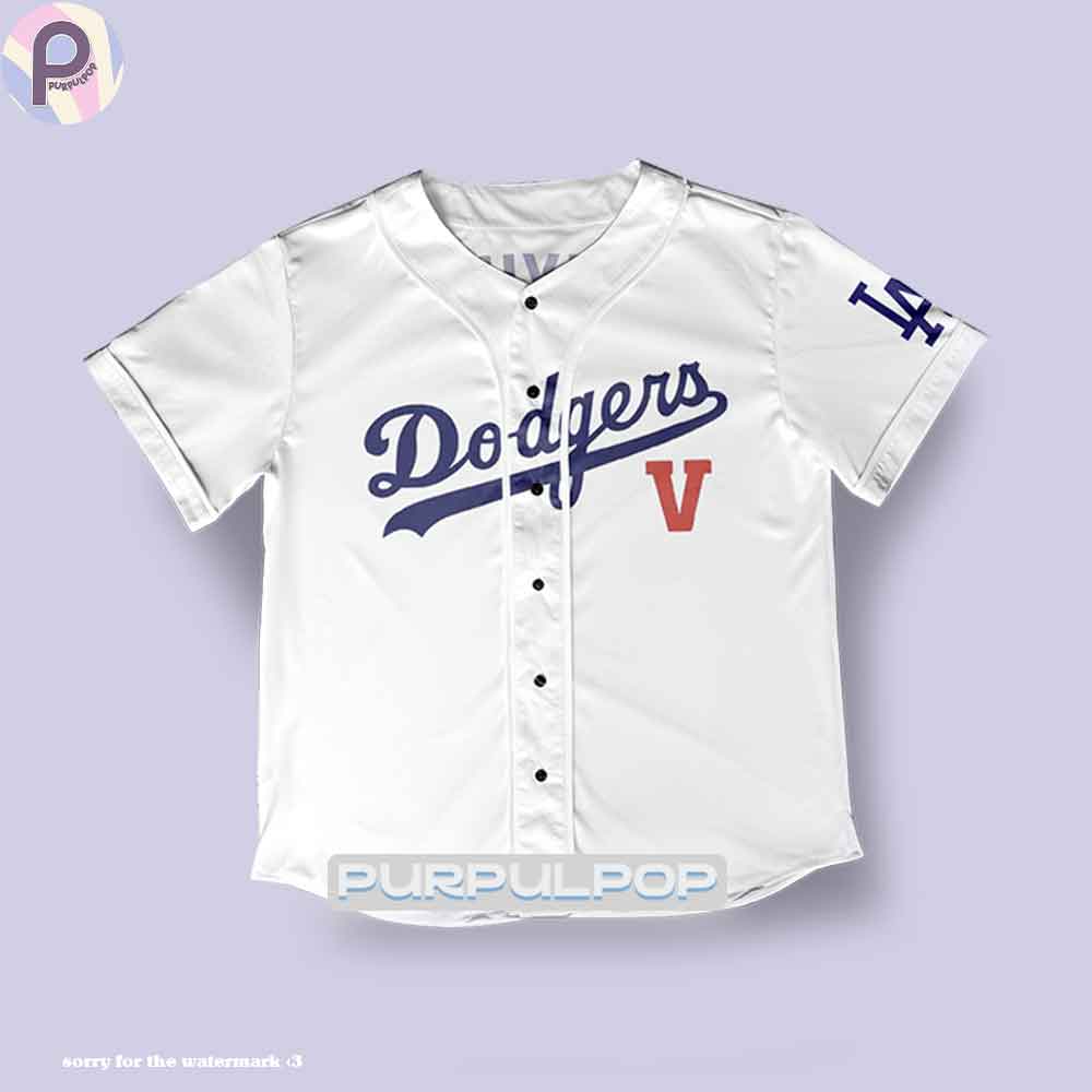 Taehyung 7 Dodgers Baseball Jersey Shirt Taehyung 7 Dodgers Baseball Jersey Shirt