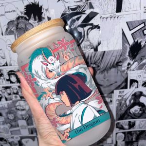 Ghibli Spirited Away Haku Glass Can