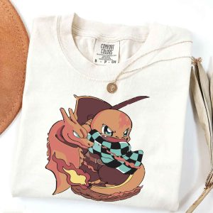 Fire Breathing Hashira Demon Slayer x Charmander Pokemom Shirt