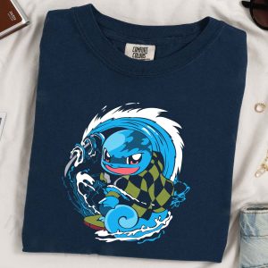 Water Breathing Hashira Demon Slayer x Squirtle Pokemom Shirt