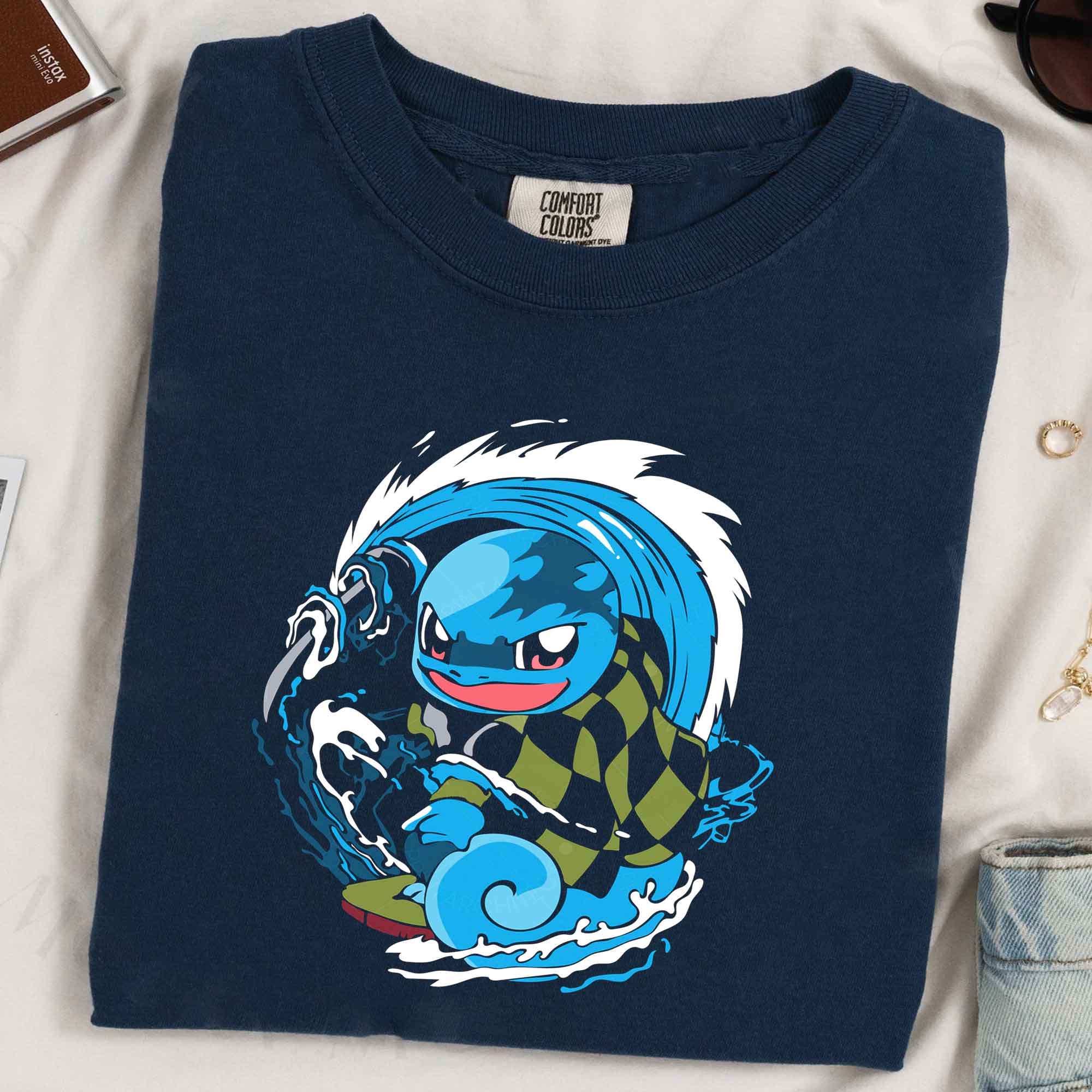 Water Breathing Hashira Demon Slayer x Squirtle Pokemom Shirt Water Breathing Hashira Demon Slayer x Squirtle Pokemom Shirt