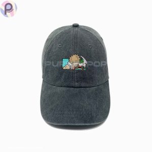 Bakugo Fight MHA Embroidered Washed Hat