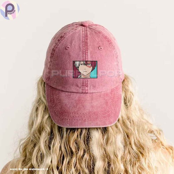 Shoto Todoroki MHA Embroidered Washed Hat