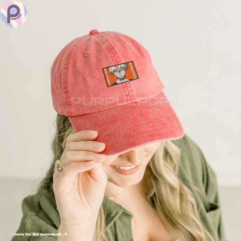 Bakugo Katsuki MHA Embroidered Washed Hat Bakugo Katsuki MHA Embroidered Washed Hat