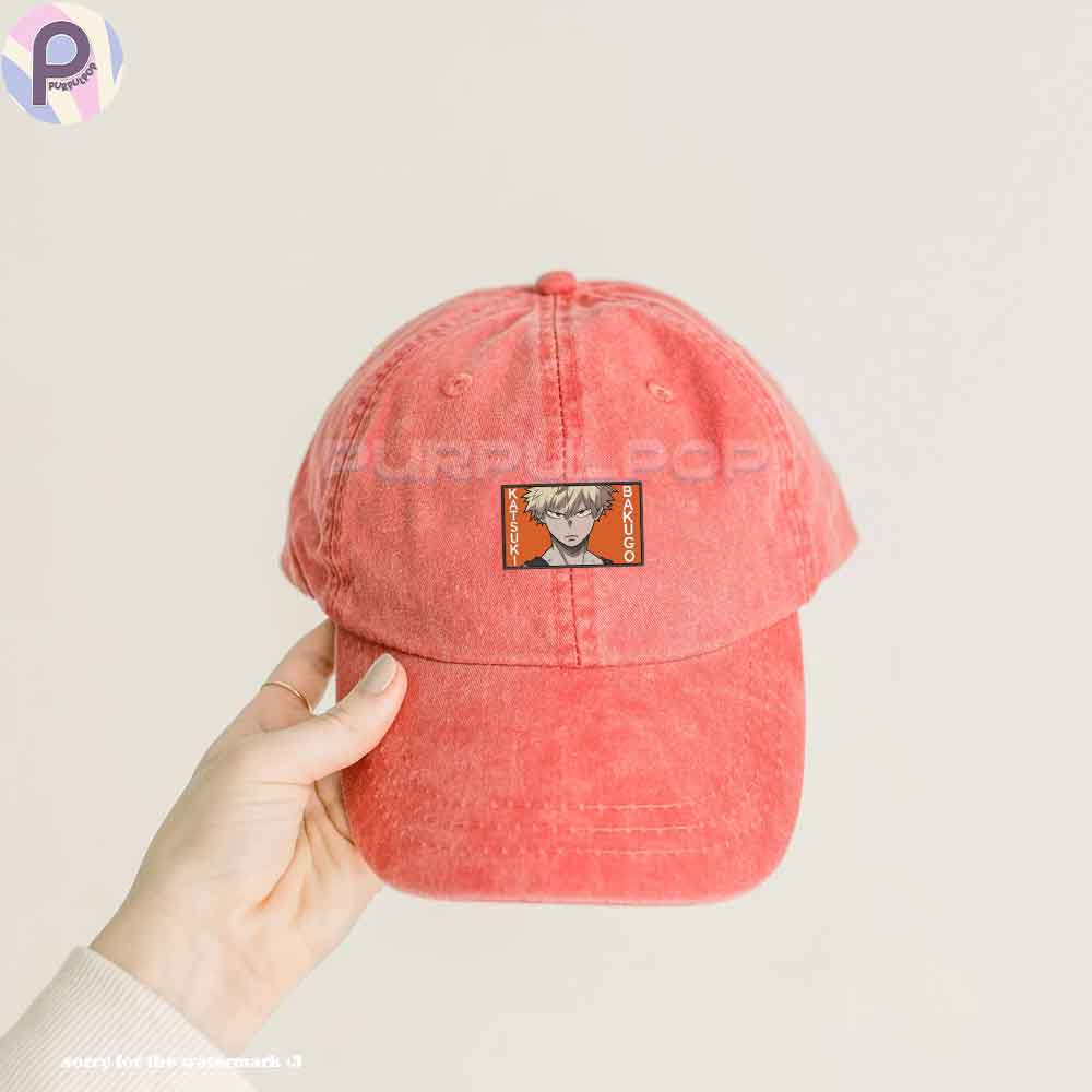 Bakugo Katsuki MHA Embroidered Washed Hat Bakugo Katsuki MHA Embroidered Washed Hat