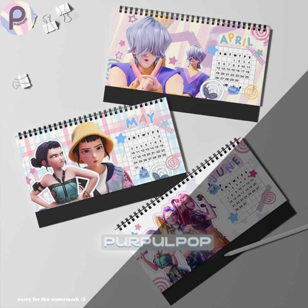 Kpop Demon Hunters 2026 Desk Calendar