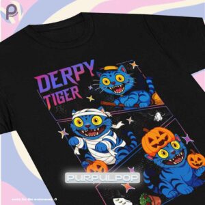 Derpy Tiger Halloween Theme Kpop Demon Hunters Shirt