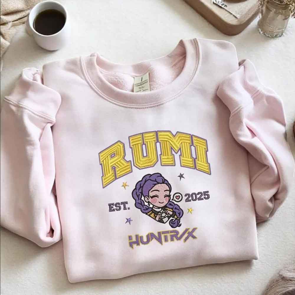 Kpop Demon Hunters Huntrix Saja Boys Embroidered Shirt Kpop Demon Hunters Huntrix Saja Boys Embroidered Shirt