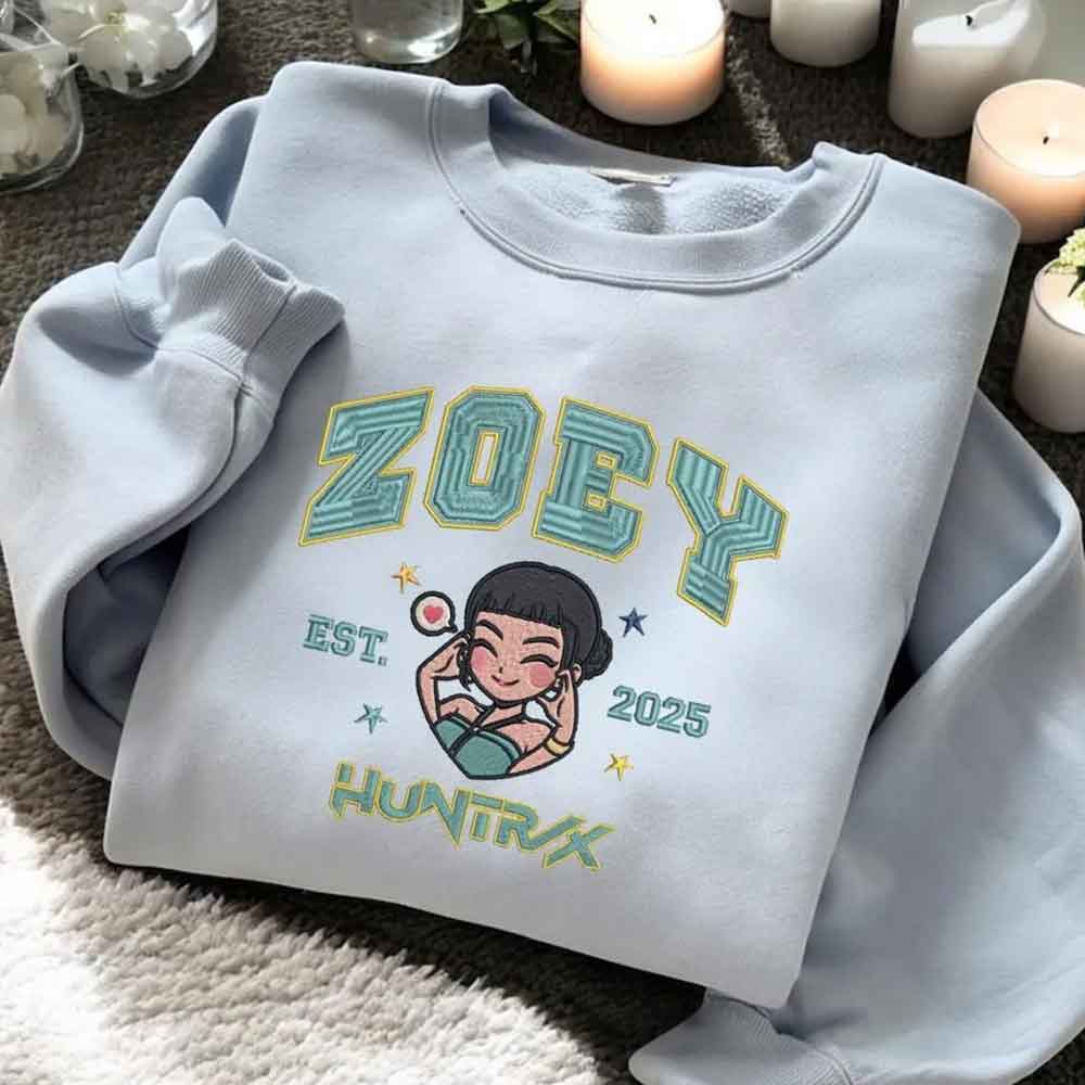 Kpop Demon Hunters Huntrix Saja Boys Embroidered Shirt Kpop Demon Hunters Huntrix Saja Boys Embroidered Shirt