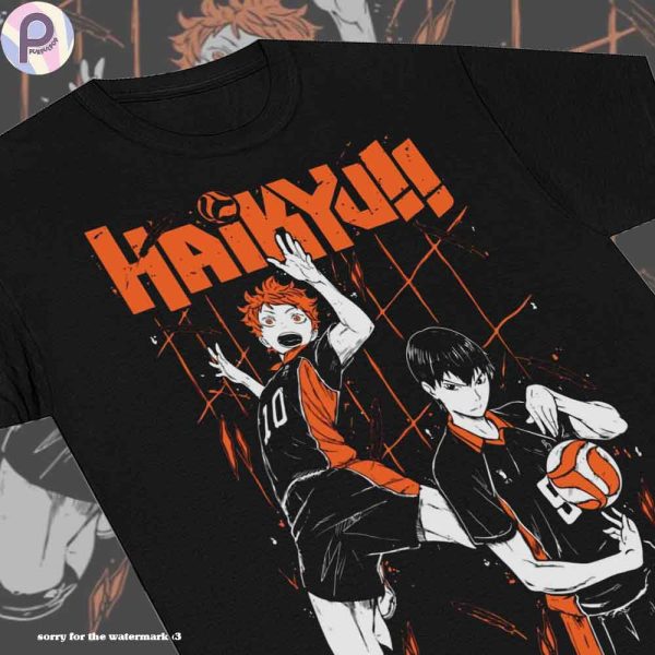 Haikyu Basketball Hinata Kageyama Tsukishima Manga Shirt
