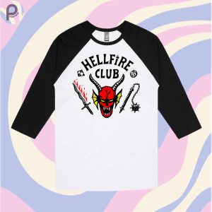 Hellfire Club Stranger Thing Raglan Baseball Tee