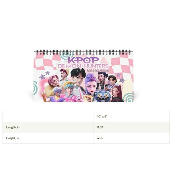 Kpop Demon Hunters 2026 Desk Calendar