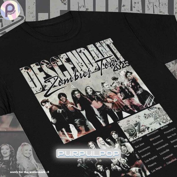 Disney Descendants Zombies Worlds Collide Tour Shirt