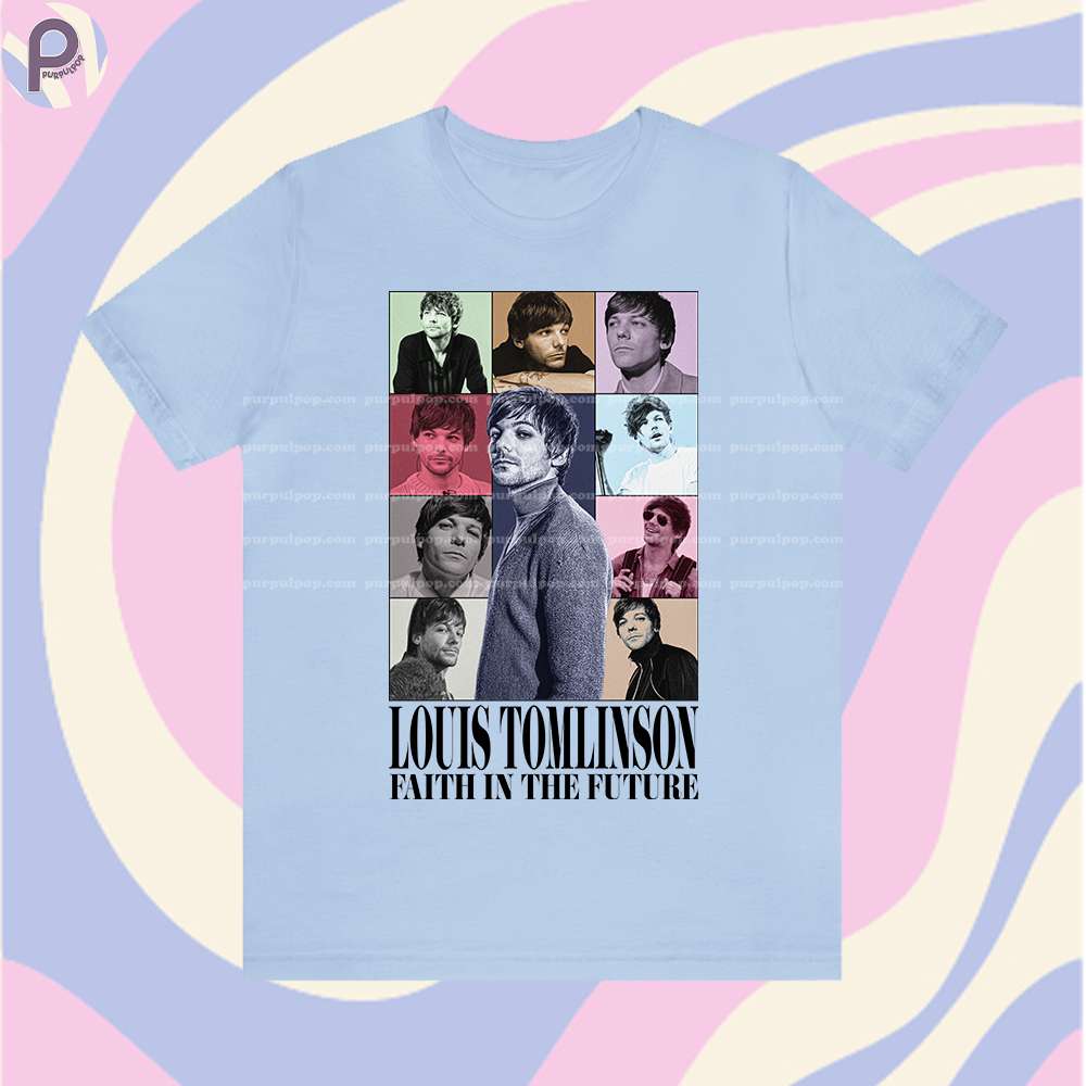 Vintage Louis Tomlinson Faith in The Future Shirt, Louis Tomlinson Merch, One Direction Shirt, Louis Tomlinson Fan Shirt Navy 5XL Sweatshirt | Oldor