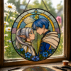Frieren Himmel Anime Stained Glass Suncatcher