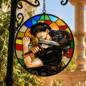 Toji Fushiguro Jujutsu Kaisen Glass Suncatcher