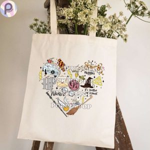 Harry Potter Heart Icons Tote Bag