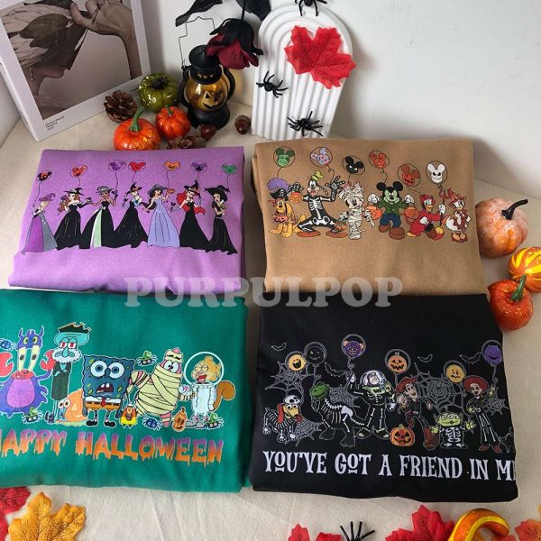 Halloween Cartoons Balloon Tee Sweatshirt Hoodie