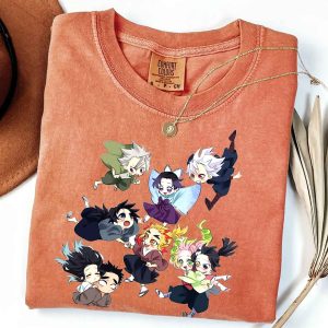 Comfort Colors Hashira Chibi Demon Slayer Kitmesu no Yaiba Shirt