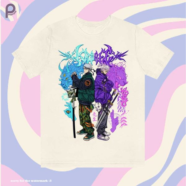 Kakashi Gojo Shirt Naruto Jujutsu Kaisen Gift