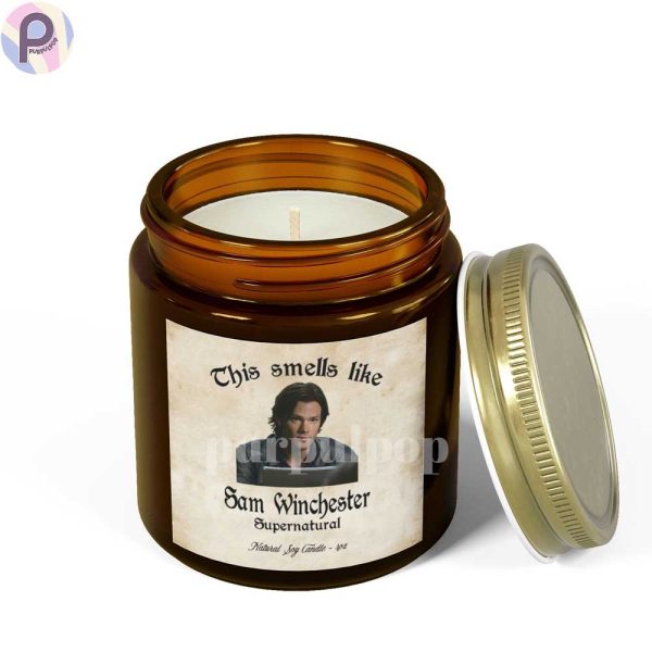 Sam Winchester Supernatural Candle