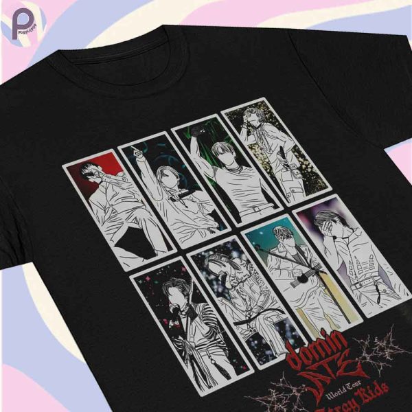 Stray Kids Dominate 2025 World Tour Kpop Boyband Shirt