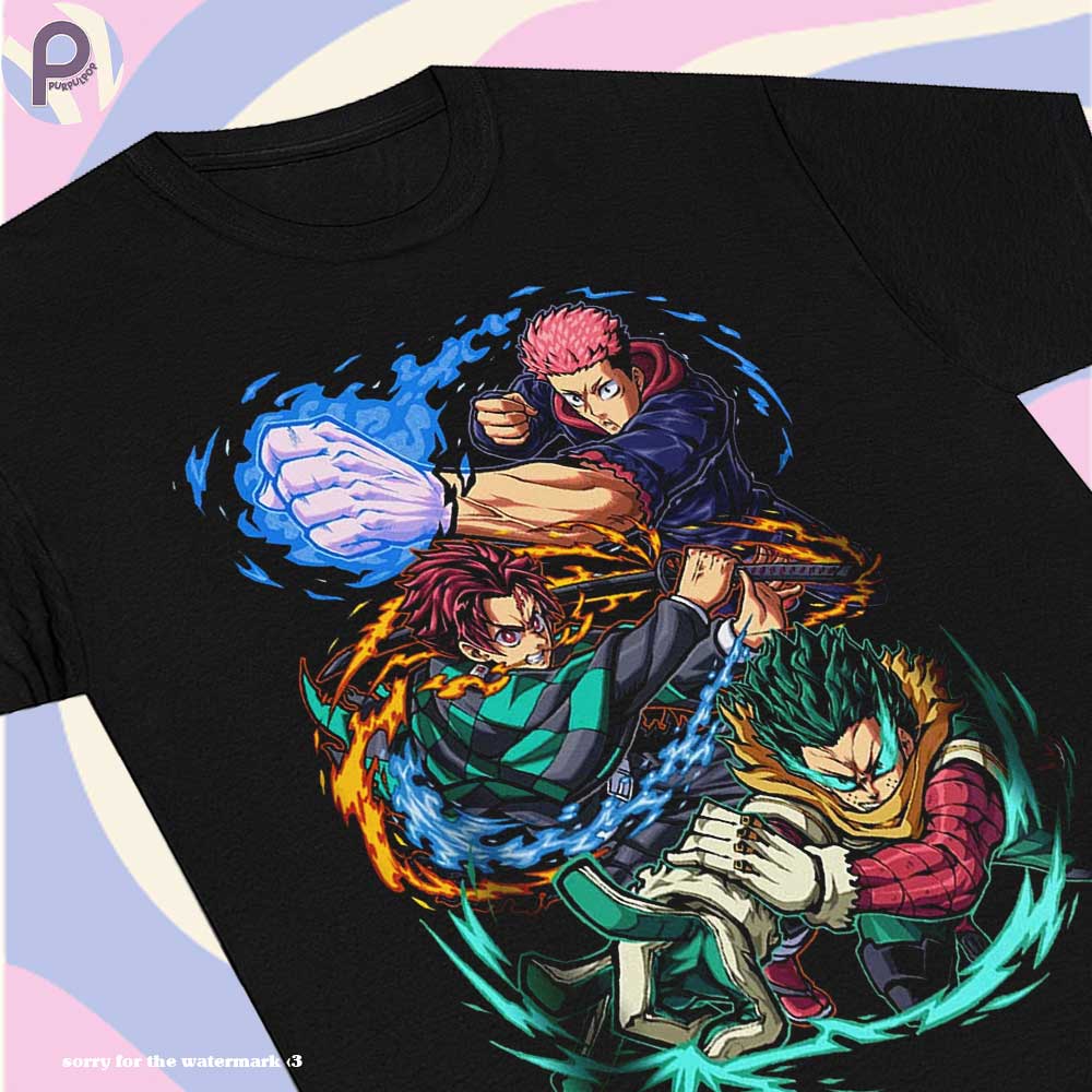 Yuji Tanjiro Izuku JJK Demon Slayer MHA Shirt Yuji Tanjiro Izuku JJK Demon Slayer MHA Shirt