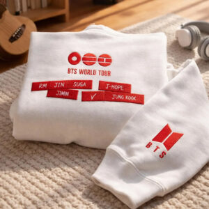 BTS World Tour 2026 Arirang Embroidered Shirt BTS World Tour 2026 Arirang Embroidered Shirt