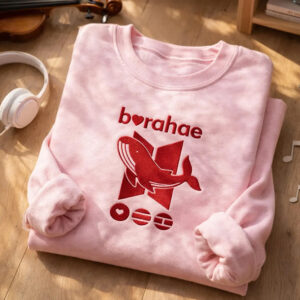 Borahae BTS World Tour 2026 Embroidered Shirt