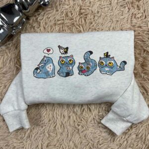 Derpy Tiger Kpop Demon Hunters Embroidered Shirt