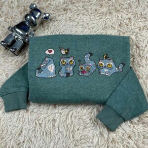 Derpy Tiger Kpop Demon Hunters Embroidered Shirt
