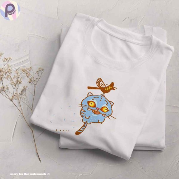 Derpy Blue Tiger and Bird Kpop Demon Hunters Shirt