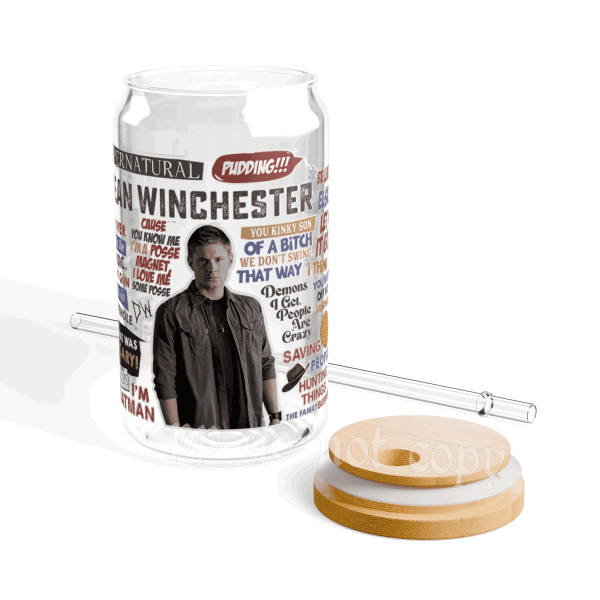 Dean Winchester Supernatural Glass Can