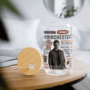 Dean Winchester Supernatural Glass Can