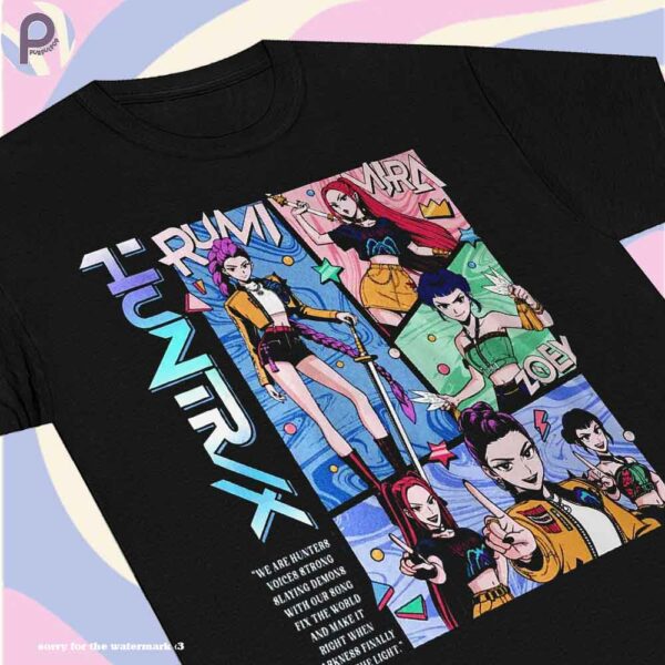 Huntrix Girl Art Kpop Demon Hunter Shirt
