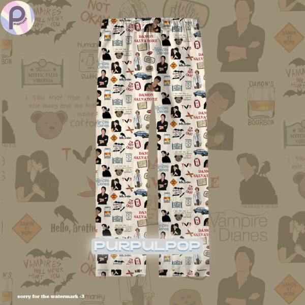Damon Salvatore The Vampire Diaries Pajamas Set
