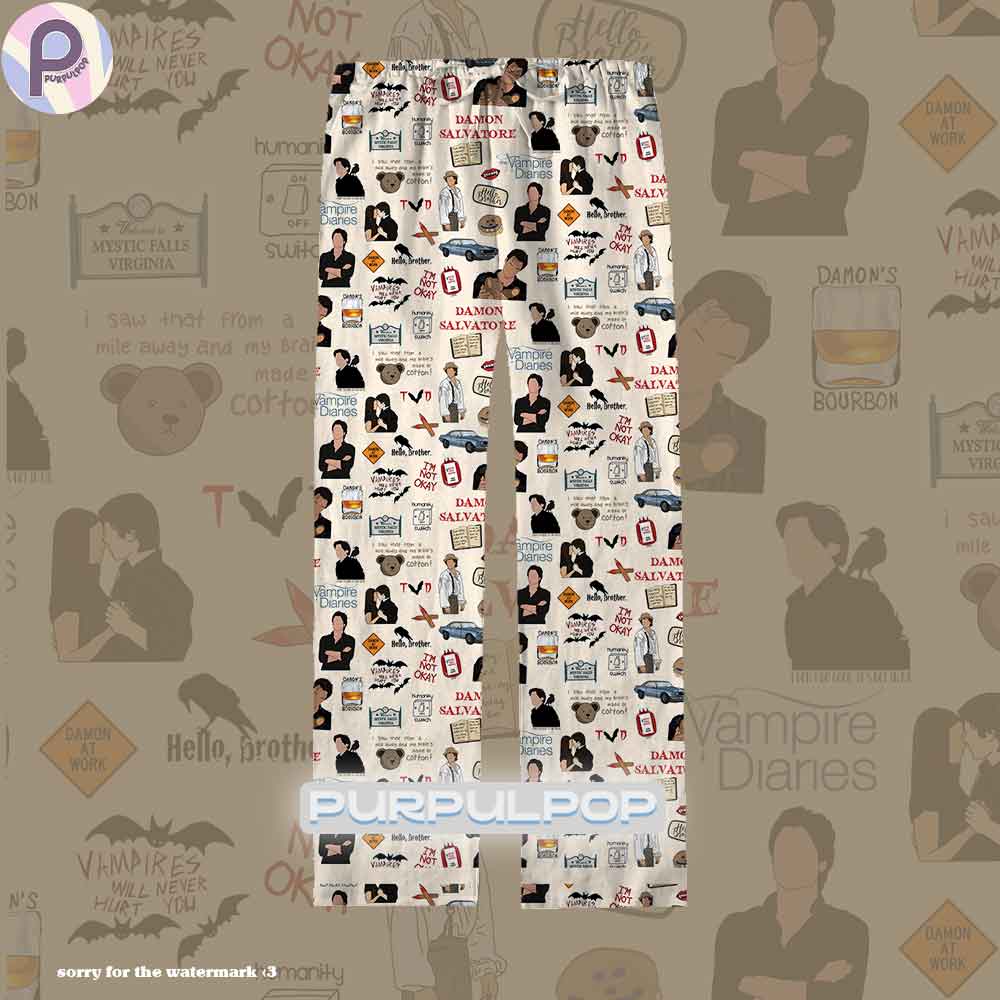 Damon Salvatore The Vampire Diaries Pajamas Set Damon Salvatore The Vampire Diaries Pajamas Set