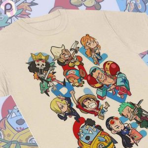 One Piece Chibi Art Straw Hat Anime Shirt