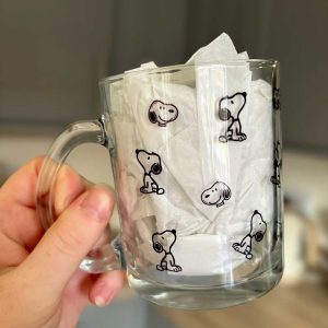 Snoopy Dog Peanuts Glass Cup