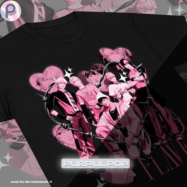 Plave Kpop Boy Group Heart Y2K Shirt