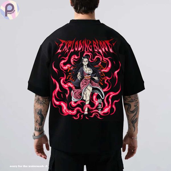 Nezuko Exploding Blood Demon Slayer Shirt