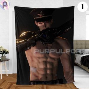 Caleb Abs Love and Deepspace Fleece Blanket