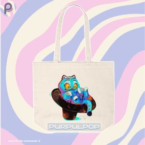 Derpy Blue Tiger Kpop Demon Hunters Tote Bag