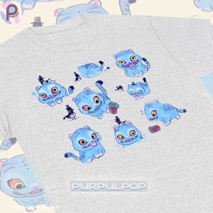 Cute Blue Tiger Kpop Demon Hunters Shirt