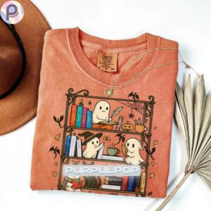 Ghost Reading Sarah J Maas Book Halloween Shirt