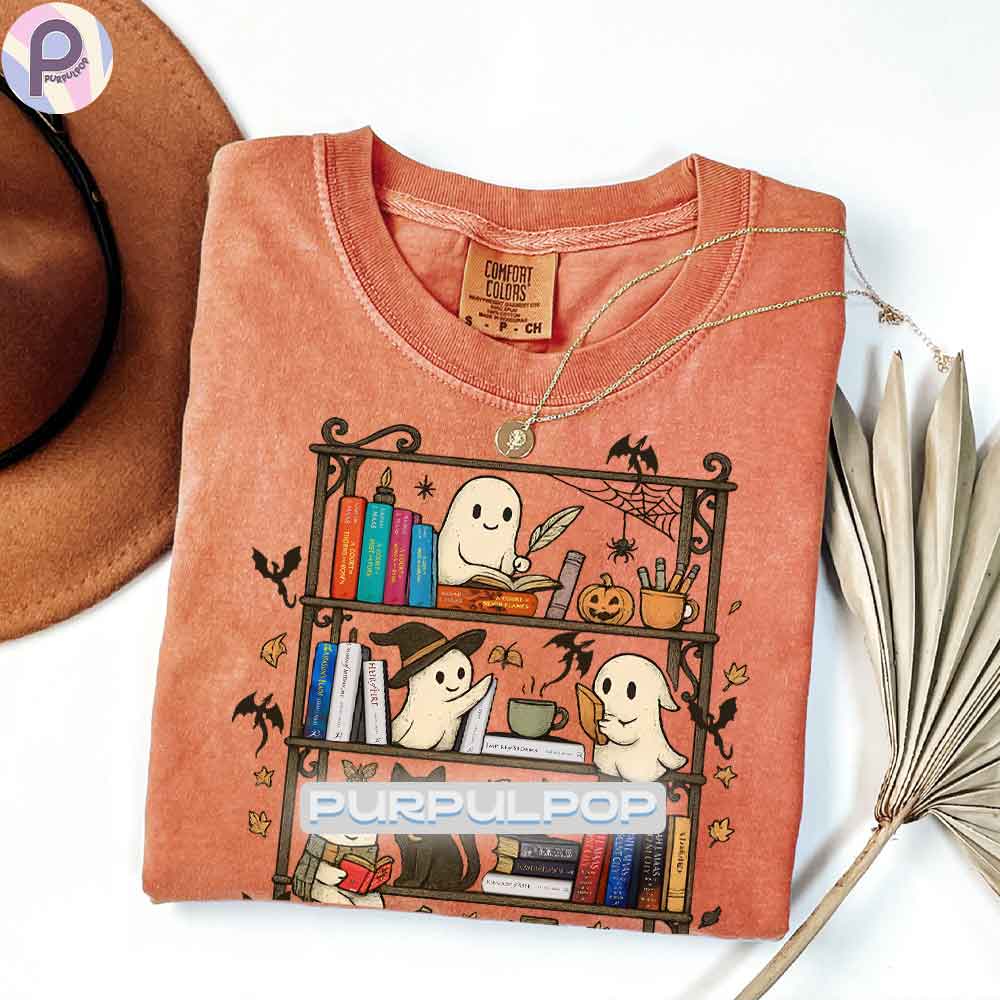 Ghost Reading Sarah J Maas Book Halloween Shirt Ghost Reading Sarah J Maas Book Halloween Shirt