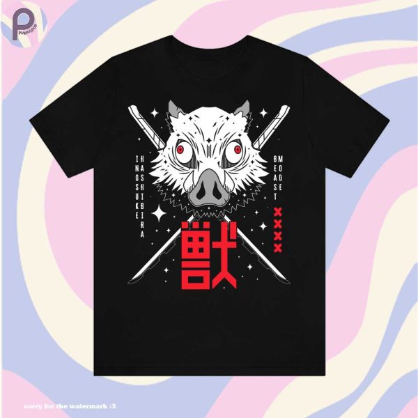 Inosuke Swords Demon Slayer Back Shirt